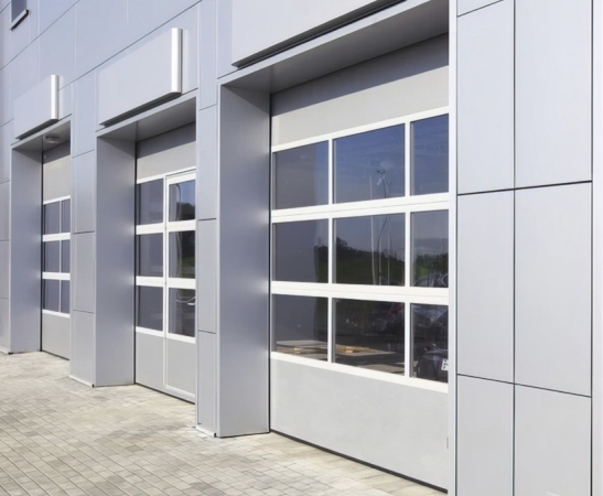 Панорамные ворота Алютех Alutrend в Кропоткине